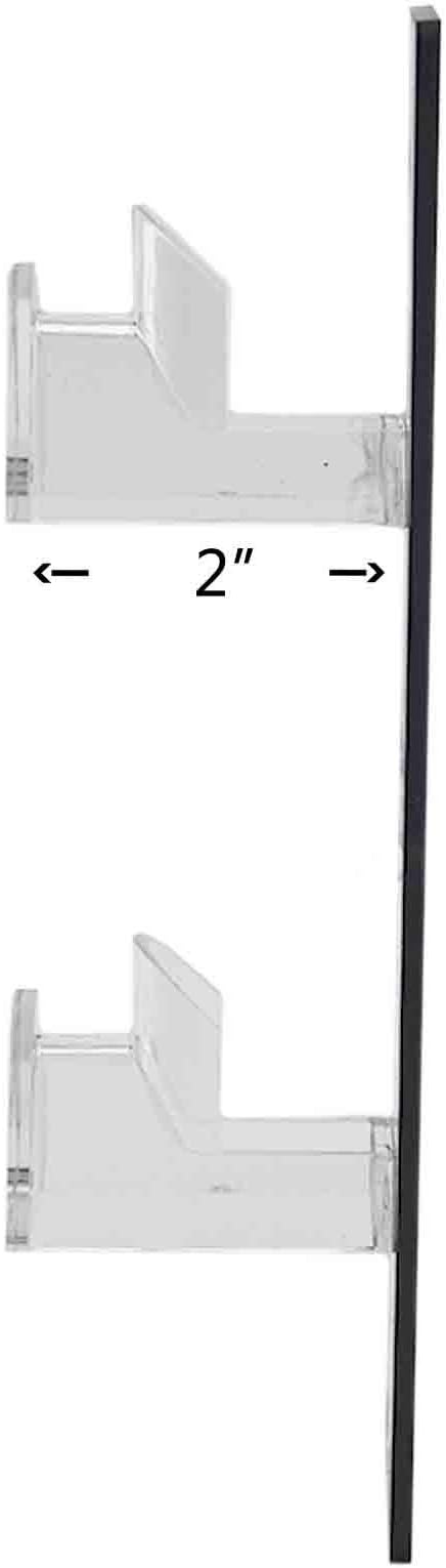 Marketing Holders 12 Pack Eyewear Holder Black Back Clear Nose 2 Tier Acrylic Wall Glasses Display with Pre Drilled Holes and Hardware