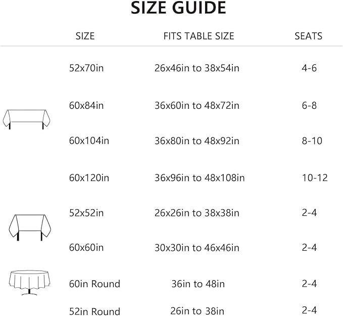 Linen Tablecloth for Rectangle Table, Natural 60x84 Inch (Fit 5ft, Narrow Fit 6ft Rectangle Table) Farmhouse Neutral Tablecloth, Water Resistant Dining Tablecloths
