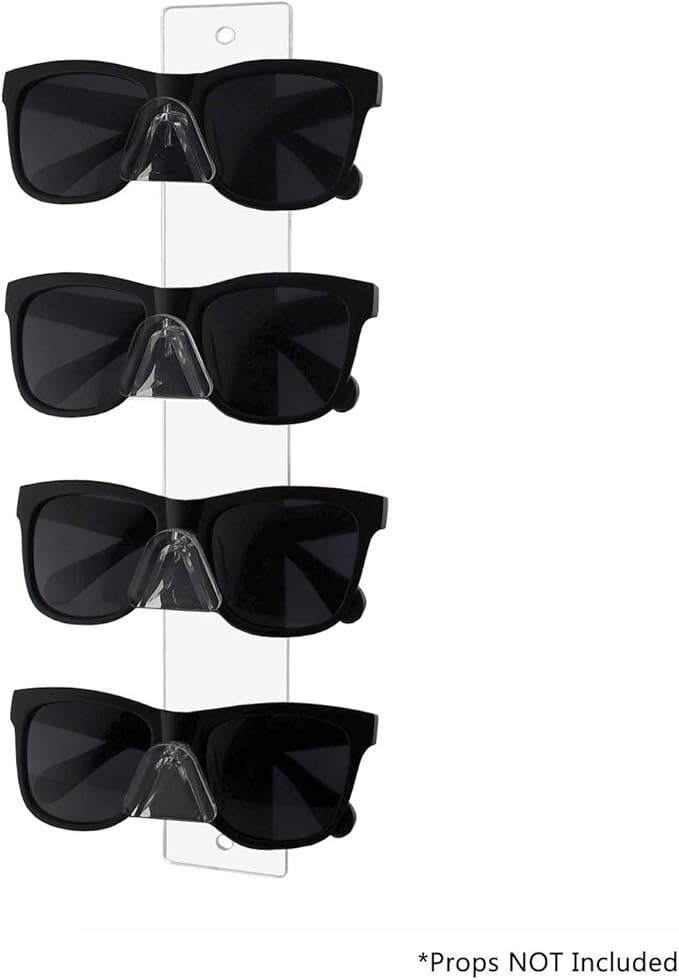 Marketing Holders Glasses Holder 4 Tier Wall Mount with Hanging Hardware Warehouses Optical Outlets Laboratories Schools Retail Stores Clear Acrylic Eye Wear Display Bifocals Organizer