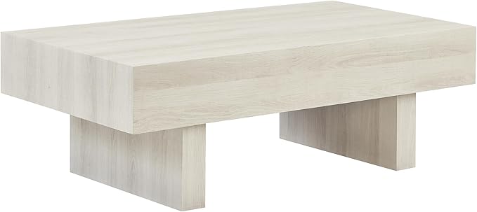 Roundhill Furniture Athens Modern Accent Coffee Table, Off-White