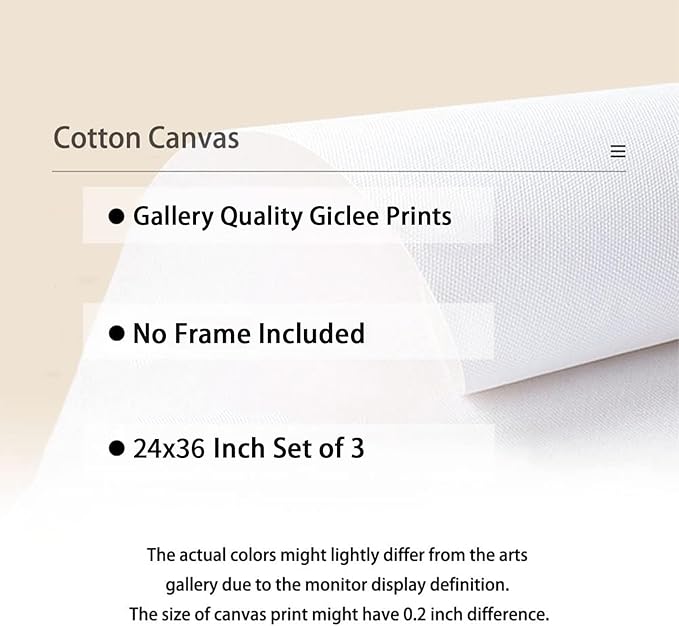 Baccone Beige Abstract Wall Art Set of 3 Neutral Canvas Wall Art Prints Boho Abstract Picture Modern Abstract Art Wall Decor Minimalist Artwork for Living Room Beroom Decor 24x36 Inch Unframed