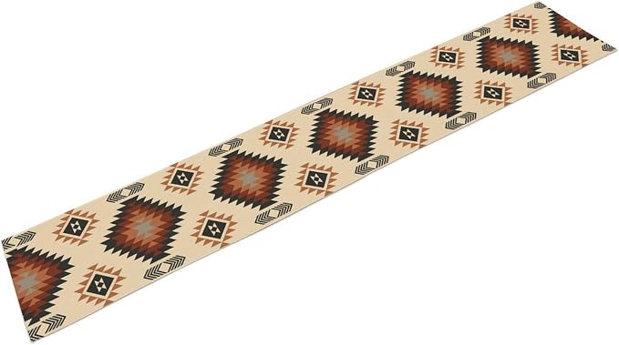 Aztec Southwest Table Runner,Ethnic Style Design Geometric Table Runners Table Setting Decor for Garden Farmhouse Wedding Party Holiday Dinner Home Coffe 13x70 Inch