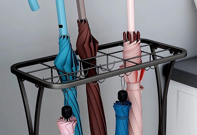 GeLive Umbrella Holder Entryway Umbrella Display Stand Rack Umbrella Container Cane Rack Walking Stick Stand Golf Club Organizer Metal Home Office Patio Decor Indoor Outdoor Stored 31 Umbrellas