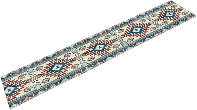 Aztec Southwest Table Runner,Ethnic Style Design Geometric Table Runners Dresser Scarves Table Setting Decor for Living Room Kitchen Dining Table 13x120 Inch