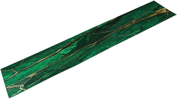 Emerald Green Table Runner,Modern Abstract Art Pattern Table Runner for Coffee Table Dining Room Table Bedroom Party Holiday Decor 13x120inch