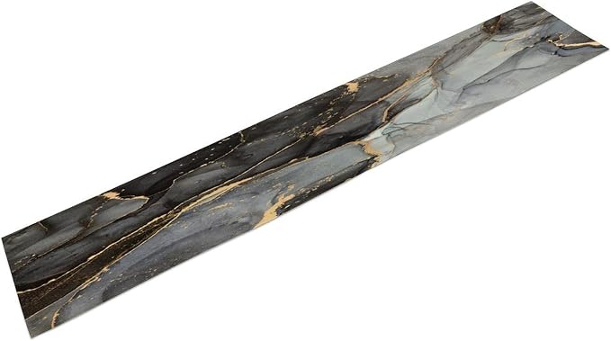 Marble Table Runner,Modern Luxury Black Gray Gold Texture Aesthetic Art Pattern Table Runner for Coffee Table Dining Room Table Bedroom Party Holiday Decor 13x72inch