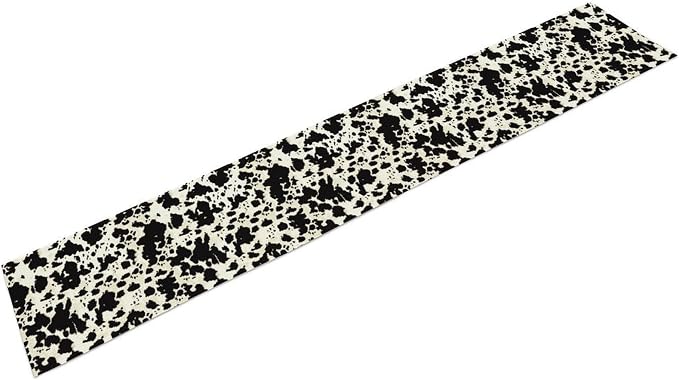 Fur Table Runner,Retro Farm Wild Animal Cow Pattern Table Runner for Coffee Table Dining Room Table Bedroom Party Holiday Decor 13x90inch