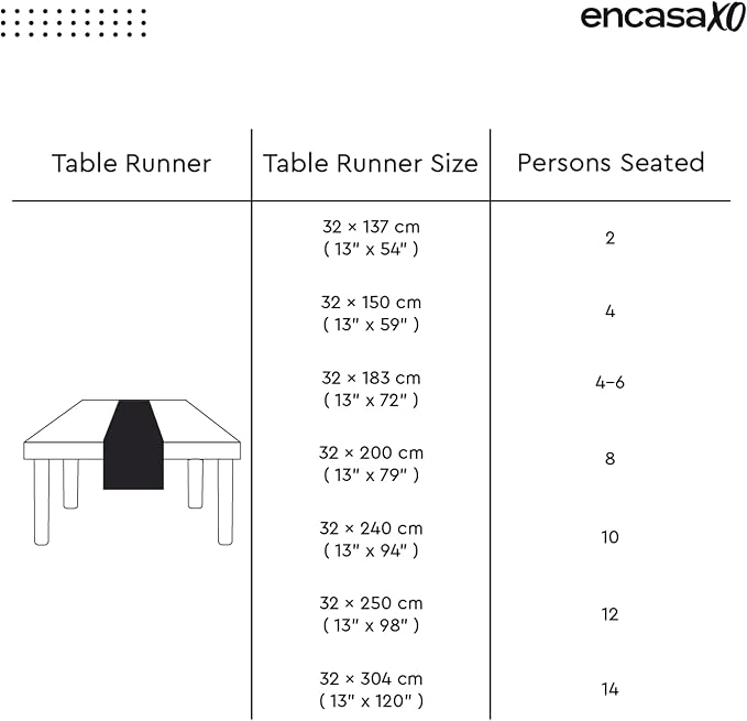 Encasa XO Dining Table Runner 13"x120" | Yarn Dyed Fine Ribbed Cotton | Ladder Yellow | Machine Washable