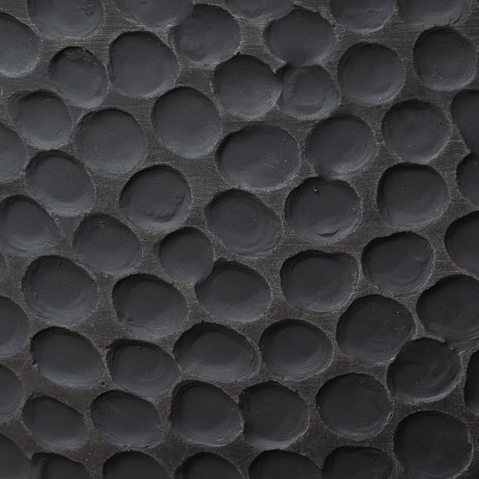 LA JOLIE MUSE Hanging Planters for Outdoor Plants, Large Hanging Planter with Drain Holes, Outdoor Hanging Flower Pots, Matte Black, Honeycomb (13.2 Inch, Set of 2)