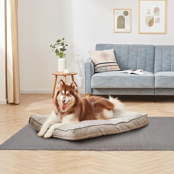 ZALL Grey Waffle Bath Mat,Super Absorbent Non Slip Long Bathroom Runner Rug,Gray 24X60inch,Machine Washable Ultra Soft Floor Mats