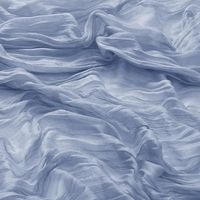 DeZerlor 20 Pack Dusty Blue Cheesecloth Napkins Summer Cloth Napkins Set of 20 Dinner Napkins Bulk 21x21 Inches for Wedding Bridal Shower Baby Shower Parties
