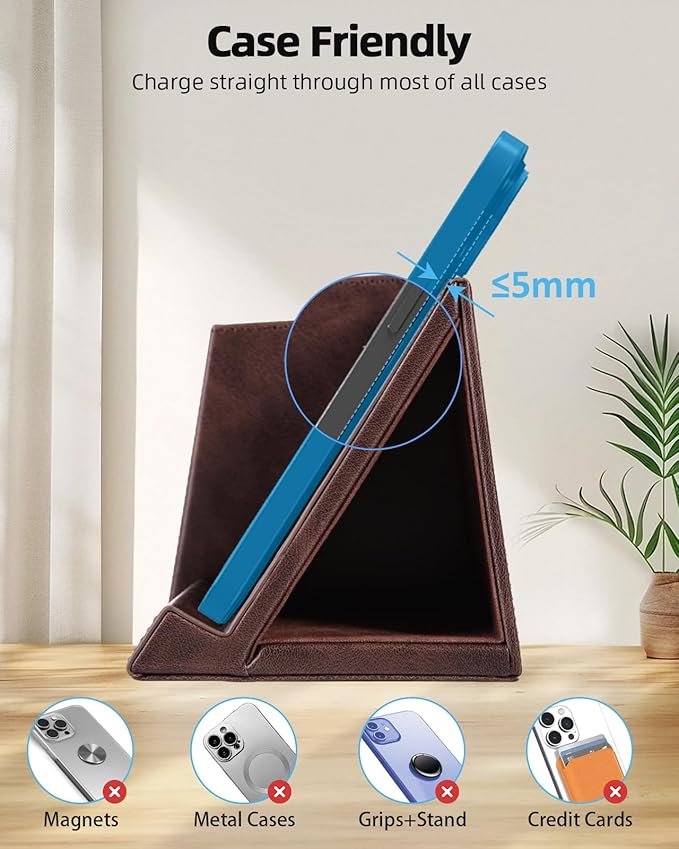 Multifunctional Pen Holder and Organizer for Desk with Wireless Charger, Digital Indoor Thermometer and Humidity Gauge, Home Office Organizers and Storage (Battery Included)