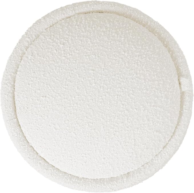 HomePop 18" Storage Round Ottoman - Cream Boucle