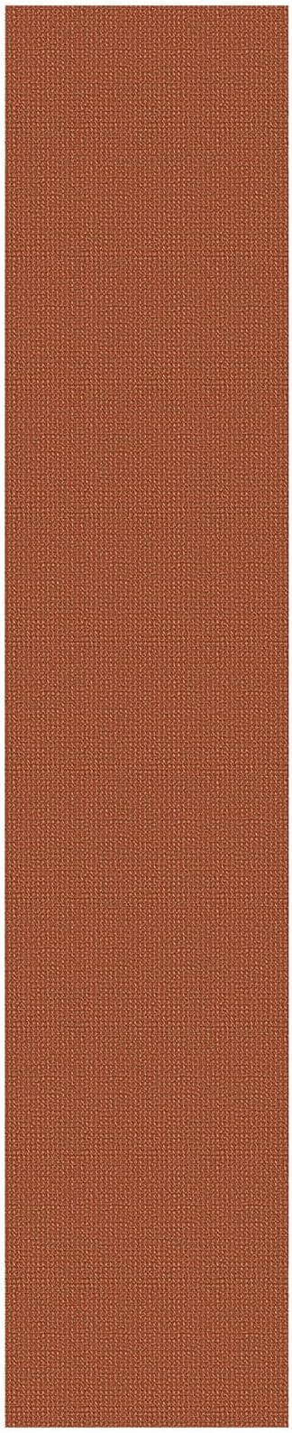IOHOUZE Washable Runner Rug 2x12 Non Slip Rubber Backed Extra Long Hallway Runner Entryway Runner Indoor, Kitchen Rugs Woven Cotton Floor Carpet for Hall Entrance, Burnt Orange/Tan