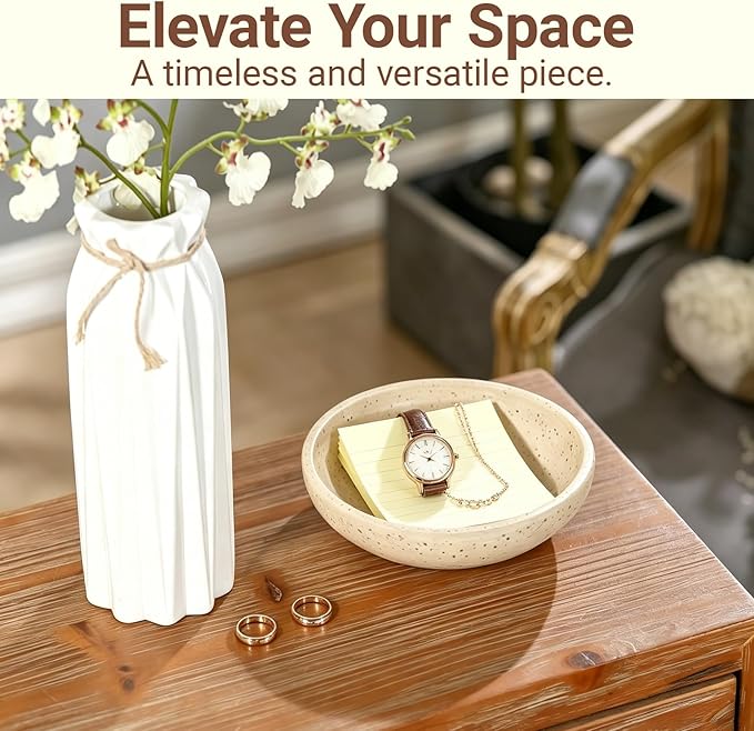 Decorative Bowl for Entryway Table & Coffee Table, 7.7" Modern Fruit Bowl for Kitchen Counter, Stylish Key Bowl & Catch All Bowl for Home Decor