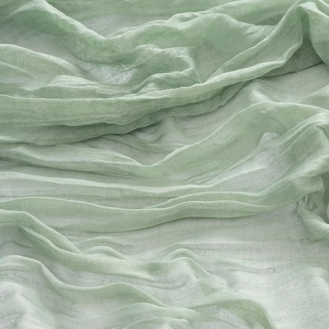 DeZerlor 30 Pack Sage Green Cheesecloth Napkins Summer Cloth Napkins Set of 30 Dinner Napkins Bulk 21x21 Inches for Wedding Bridal Shower Baby Shower Parties