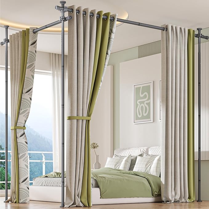 No Drilling Room Divider Curtain Rod