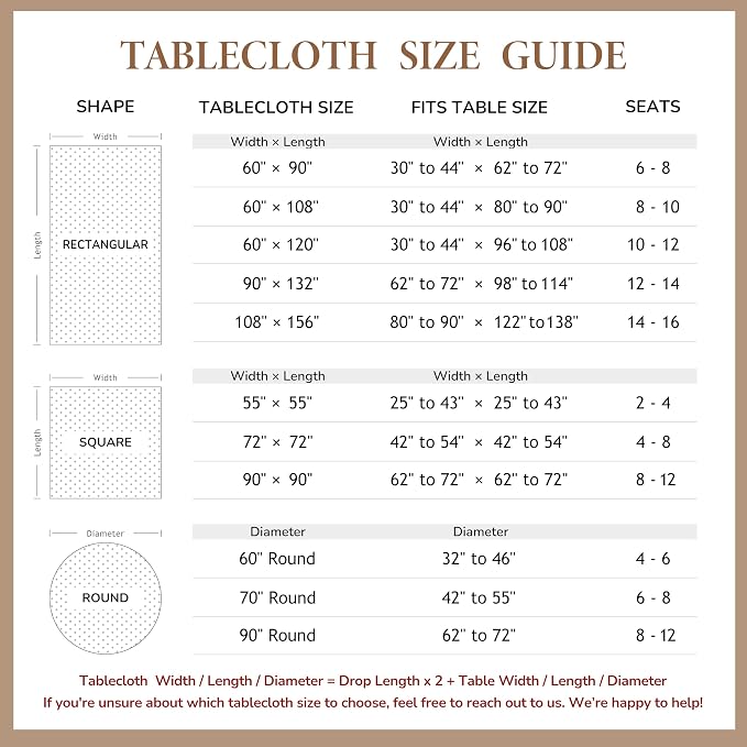 Linen World Fall Linen Tablecloth 90" x 60" Inch,French Linen Washable Rectangular Table Cloth for Dining,Outdoor, Weddings and Restaurants,Decorative Thanksgiving Christmas,Beige Hemstitch