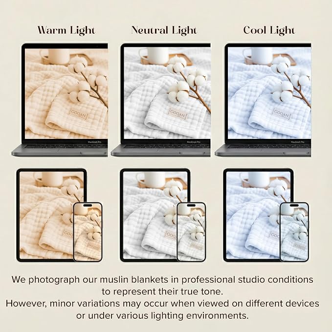 Goqan Muslin Blanket King Size 90x108 – 100% Turkish Cotton 4 Layer Boho Muslin Blanket for Adults, Four Season, Lightweight and Thin, Soft, Breathable for Bed, Couch - Aqua Green