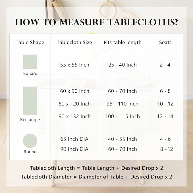 Triton French Linen Tablecloths 90Inches Round,100% Natural Table Clothes for Dining,Parties,Picnic,Events,Weddings and Restaurants,Sage