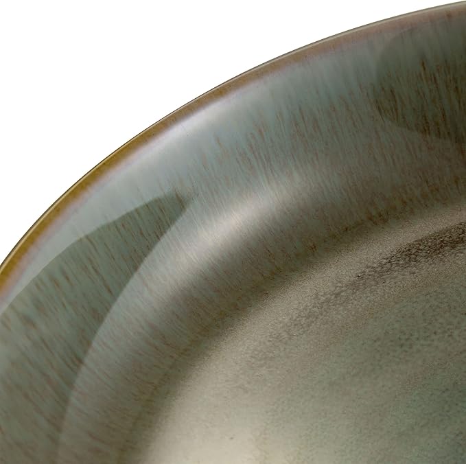 Sango Resona Moss Green Stoneware Bowls (Set of 4) – Durable Stoneware with Reactive Glaze Finish, Microwave & Dishwasher Safe, Perfect for Everyday Dining & Entertainment