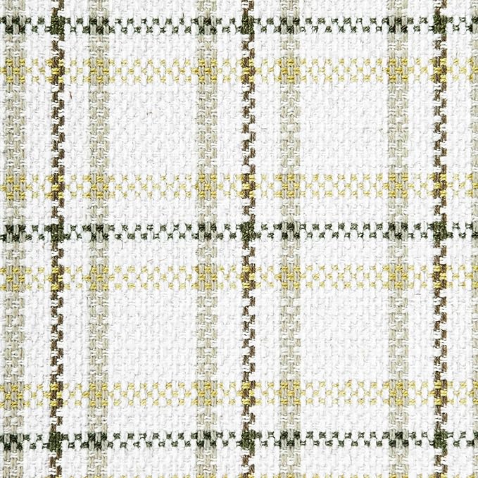 HomePop Oslo Bench - Natural Plaid Woven Fabric