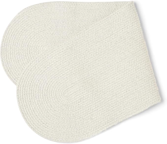 Encasa XO Dining Table Runner | Handmade Ribbed Style Cotton | 12x36 in | Off White | for Coffee & Center Table