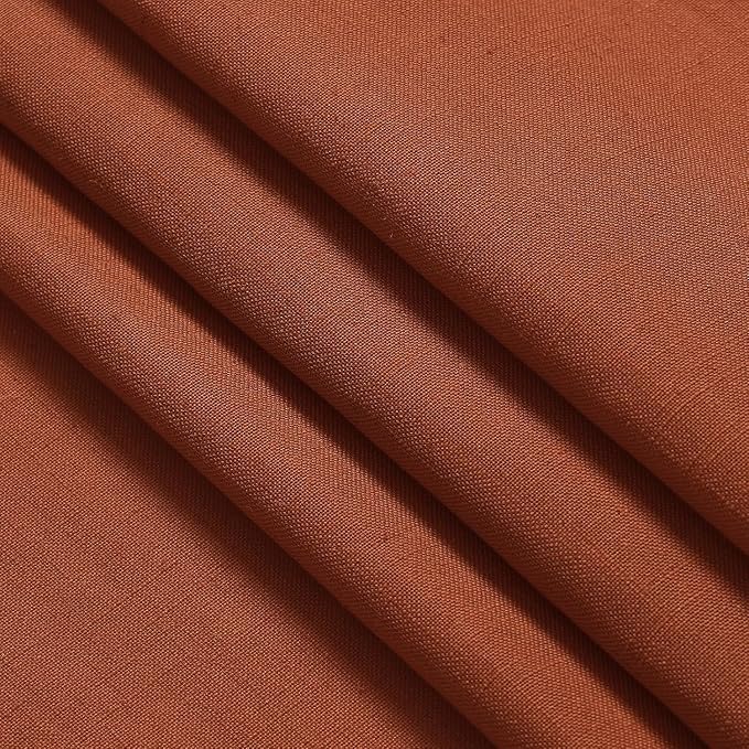 Nanspring Extra Wide Terracotta Curtains for Living Room 96 Inches Long Back Tab and Rod Pocket Linen Light Filtering Semi Sheer Farmhouse Boho Curtain for Bedroom Office Luxury 100x96, 2 Panels
