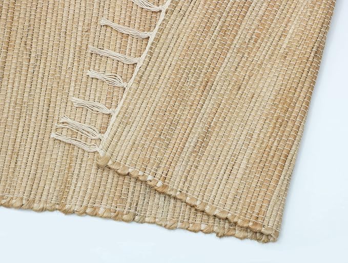 The Home Talk Jute Cotton Hand Woven Table Runner/Placemats (Table Runner, Natural, 13" x 108")
