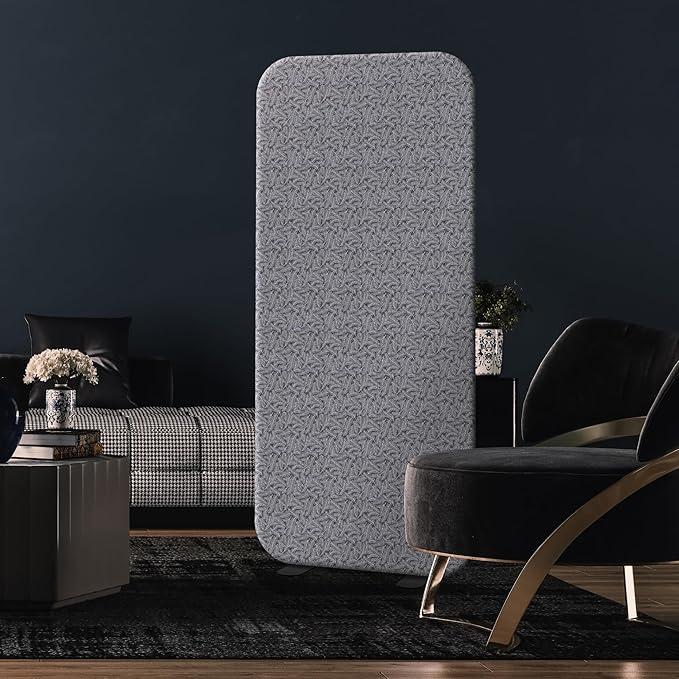 DECOLAB Free Standing Room Dividers, Fabric Room Separation Panels for Bedroom, Dressing Room, Home, Office, Restaurant, Scratch Resistance, 29"x65", Frost