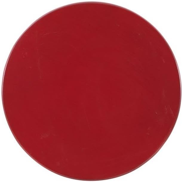 BOWERY HILL Round Wood End Table with Shelf, Red Finish, 18.5" w x 18.5" d x 24" h, MDF and Pine Wood, Durable Accent Table with Cabriole Tapered Legs for Living Room or Bedroom
