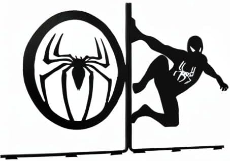 Superhero Decorative Metal Bookends,Metal Bookends, Non Skid Book Ends, Book Stopper for Home/Office Decor/Shelves, 7 X 5.5 X 4 inch per Piece