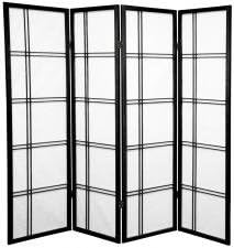 Double Cross Room Divider 3 to 10 Panel (Black, 4)
