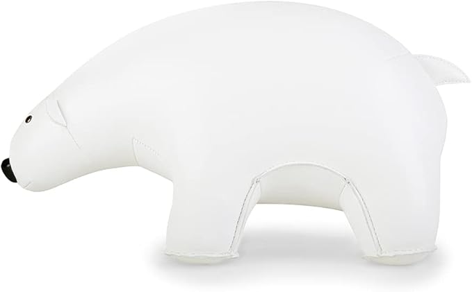 zuny, Classic Series Bookend White for Shelves, Office Decorative- Polar Bear