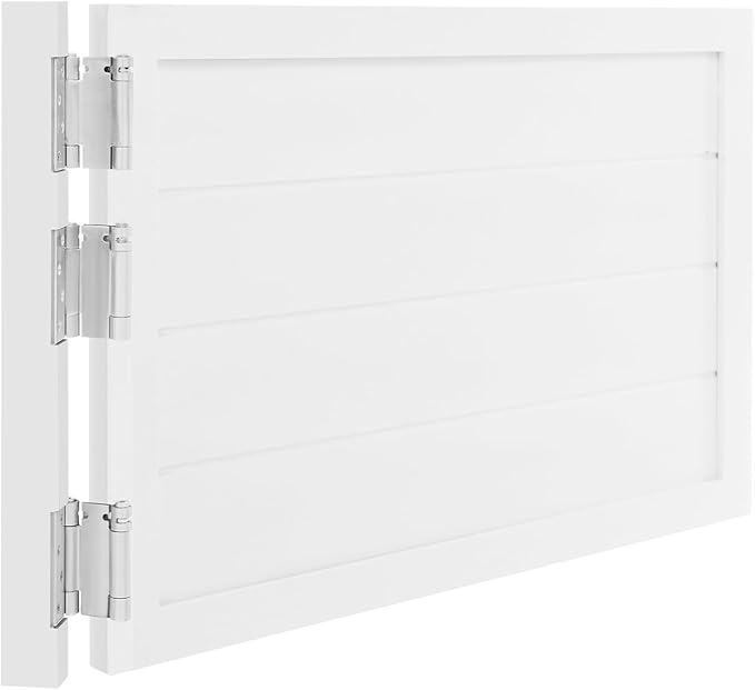 Room Divider Door White | Black Space Saving Sliding Partition Door for Doorways | Farmhouse Style Half Door w/Pull Rope | No-Drill Interior Door for Home Office & Studio (White, 35.4x23.6in)
