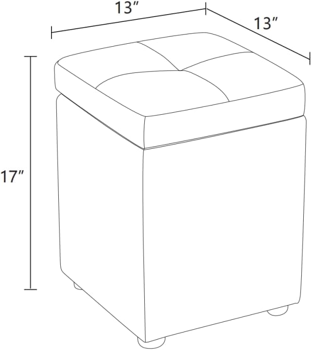 Storage Ottoman Bench 13 Inch Cat-Scratch Leather Fabric Upholstered Storage Bench for Bedroom End of Bed Large Oval Storage Ottoman for Living Room Entryway, Aesthetic (Pure White)
