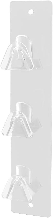 Marketing Holders 6 Pack Glasses Holder Wall Mount 3 Pair Display with Hardware Retail Stores Space Saver Organizer Storage Warehouses Safety Goggles Eyeglasses White and Clear Acrylic