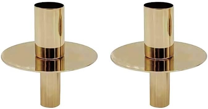 Gold Wine Bottle Taper Candle Holder,Modern Candlestick Holder for Standard Votive Candles,Birthday Wedding Decoration (Set of 4) Gold Candle Stick Holders Centerpieces for Tables Bulk