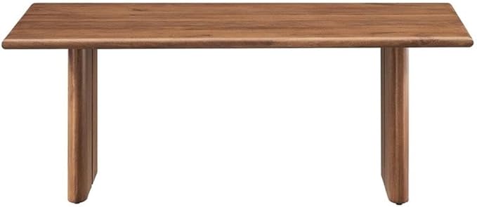 Modway Amistad 44" Rectangular Solid Wood Modern Farmhouse Coffee Table in Walnut