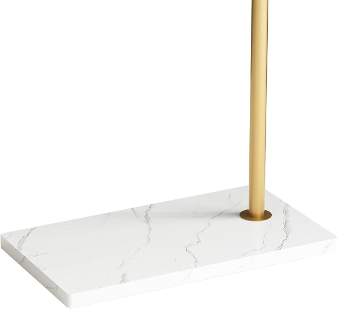 DR.IRON Modern Gold Coat Racks Freestanding Hall Coat Tree,Hat Racks with Marble Base & Coat Hanger with Umbrella for Entryway Hallway, Office or Bedroom