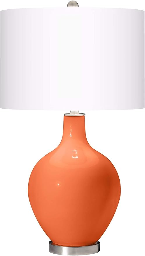 Color + Plus OVO 28 1/2" High Modern Nectarine Orange Table Lamp