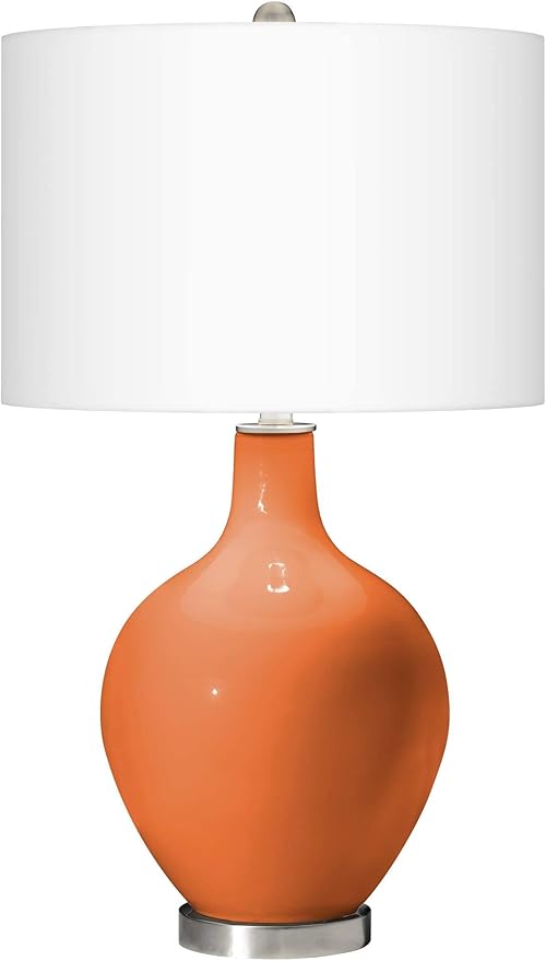 Color + Plus OVO 28 1/2" High Celosia Orange Glass Table Lamp