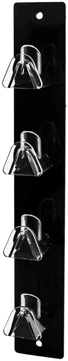 Marketing Holders 2 Pack Safety Glasses Holder 4 Pair Acrylic Wall Mount with Hardware Home Goods Retailers Warehouse Facilities Carpenters Woodworkers Welders Electricians Low Maintenance Black