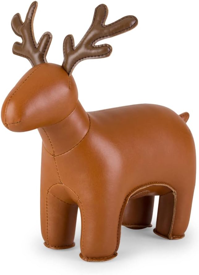 Zuny, Zuny Series Bookend Tan for Shelves, Office Decorative- Reindeer Miyo