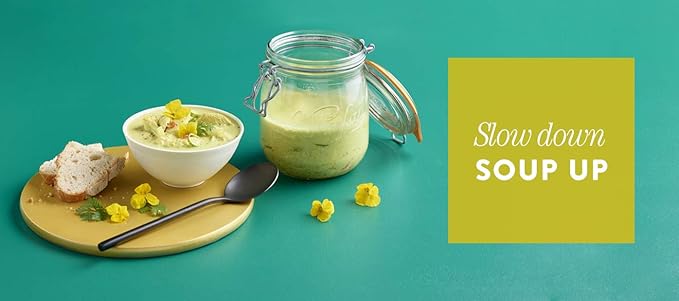 Le Parfait Super Jar 750mL (24oz) French Glass Preserving Jar w/Airtight Rubber Seal & Wire Bail Closure - BPA-Free Canning Jar for Pickles, Fruit, Sauce & Food Storage - Made in France Since 1930 1PK