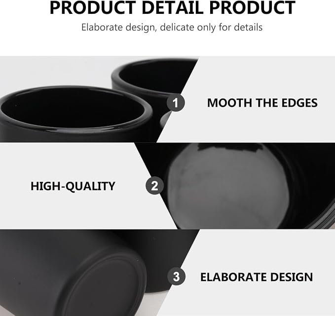 BESTOYARD 12Pcs Frosted Black Glass Votive Candle Holders, Modern Tea Light Holders for Table Centerpieces, Home Decor, Wedding & Party - Christmas Decorative Set