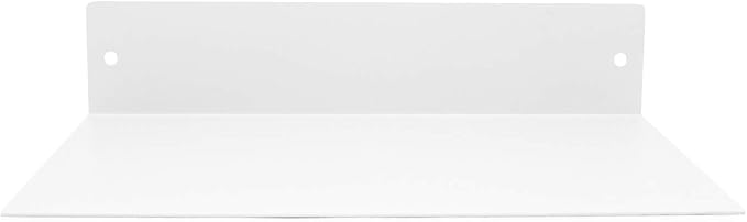 Buhbo Mitus Floating Shelf Wall Mounted (8 inch x 12 inch) Heavy Duty Industrial Modern Steel, White