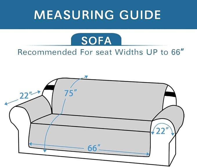 H.VERSAILTEX Reversible Sofa Cover Couch Cover for 3 Cushion Couch Water Resistant Sofa Cover for Living Room Quilted Furniture Couch Cover for Sofa Washable Couch Protector(Sofa, Light Grey/Beige)
