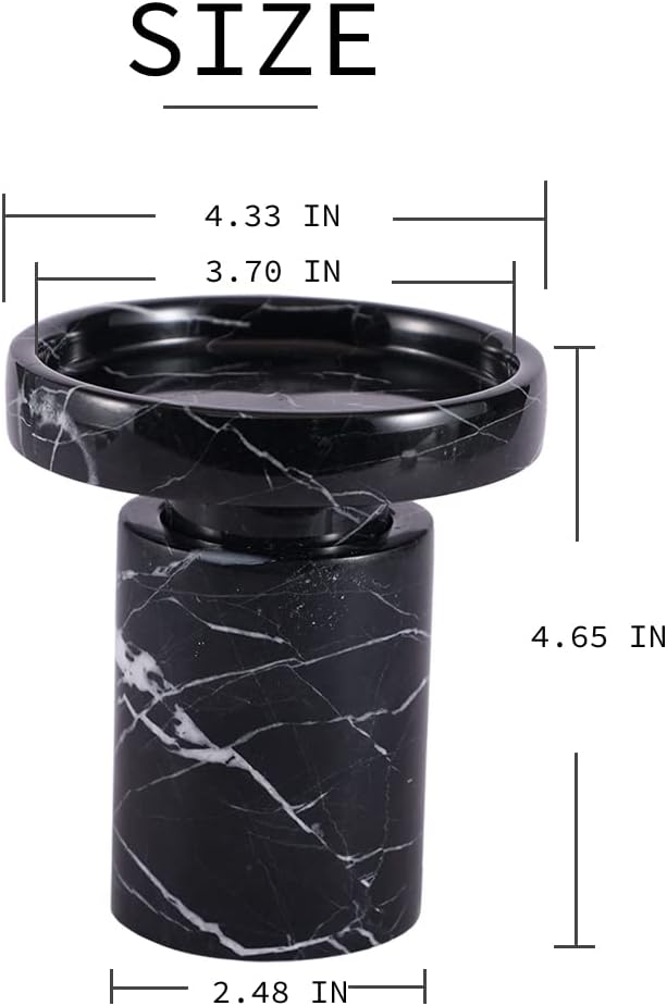 JIMEI Candle Holder Real Luxurious Natural Marble Candlestick Holder for Wedding Dinning Party, Candle Stand for Scented Candle, Candlestick, Taper Candle Pillar Candle, Tealight Candles (B Style)