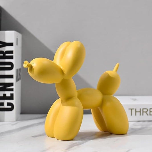 Cute Resin Dog Statue Decorations are Suitable for Modern Desktop Decoration, Home, Bedroom, Living Room, and Office Decoration (All Yellow)